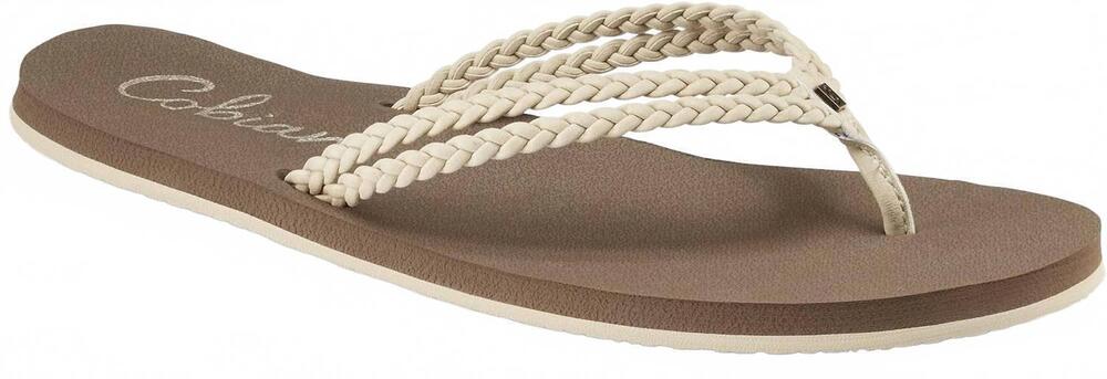 NEW COBIAN women's leucadia flip flops in cream